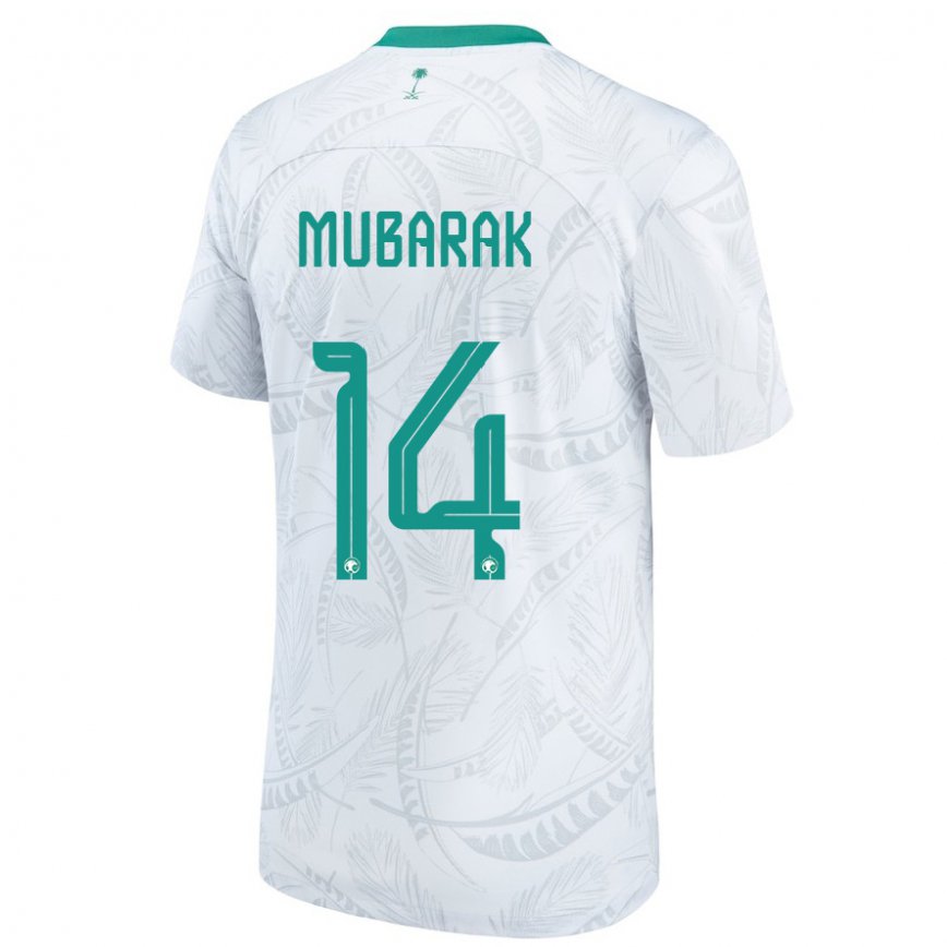 Niño Camiseta Arabia Saudita Al Bandari Mubarak #14 Blanco 1ª Equipación 22-24 Argentina