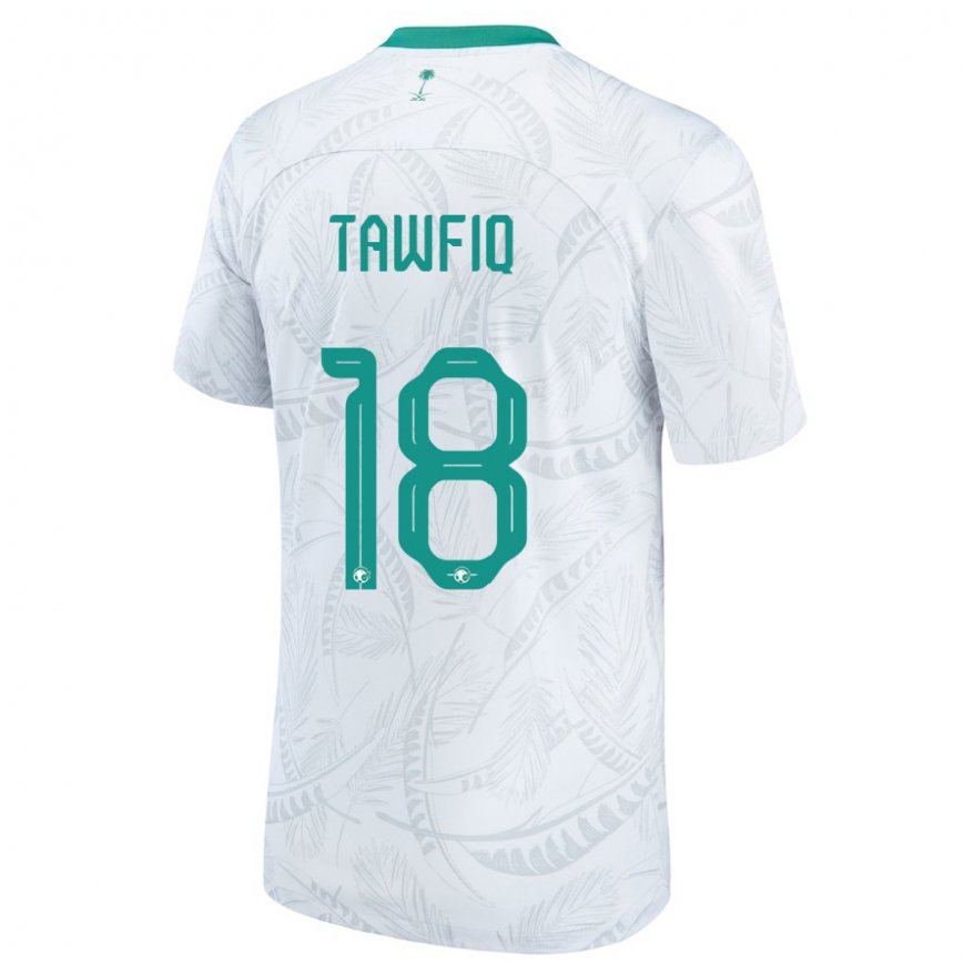 Niño Camiseta Arabia Saudita Saba Tawfiq #18 Blanco 1ª Equipación 22-24 Argentina