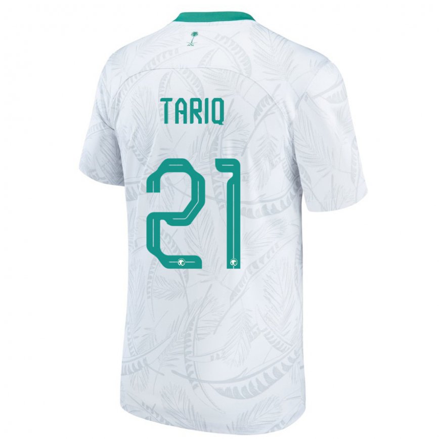 Niño Camiseta Arabia Saudita Juri Tariq #21 Blanco 1ª Equipación 22-24 Argentina