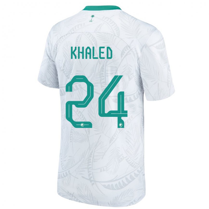 Niño Camiseta Arabia Saudita Atheer Khaled #24 Blanco 1ª Equipación 22-24 Argentina