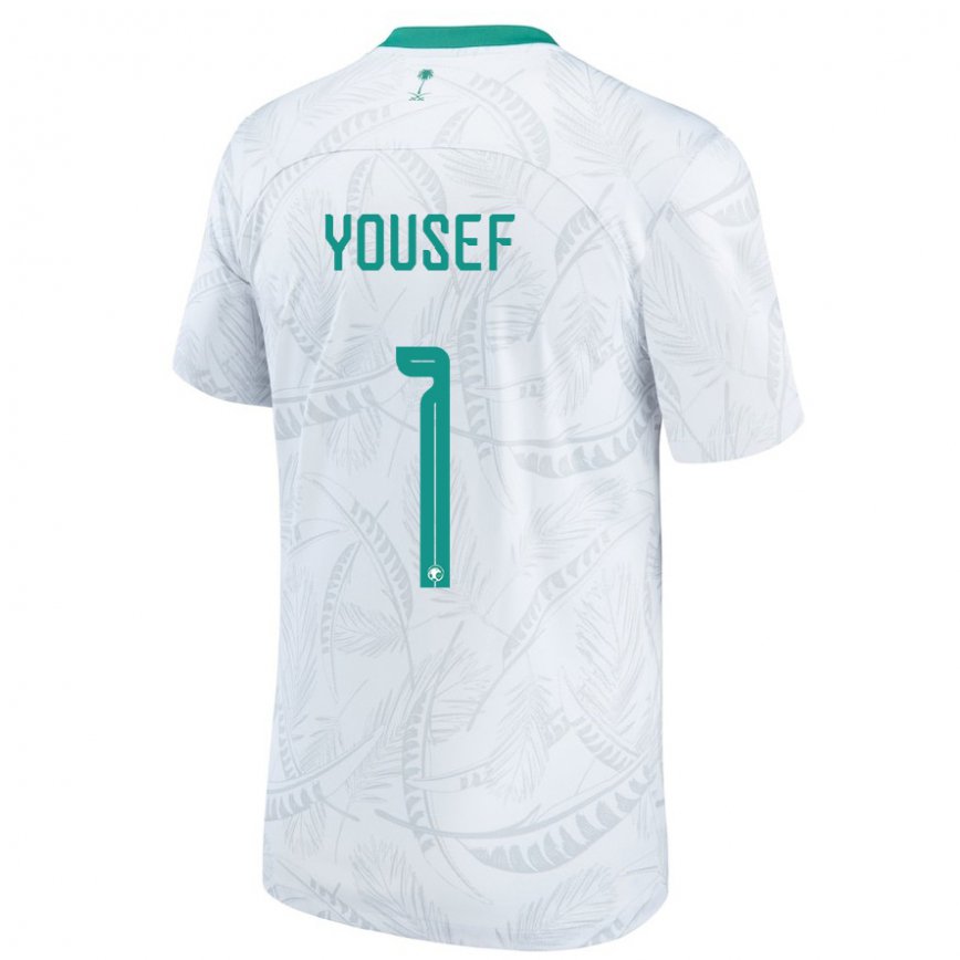 Niño Camiseta Arabia Saudita Hamed Yousef #1 Blanco 1ª Equipación 22-24 Argentina