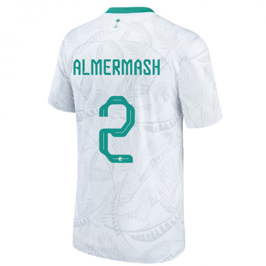 Niño Camiseta Arabia Saudita Oama Almermash #2 Blanco 1ª Equipación 22-24 Argentina