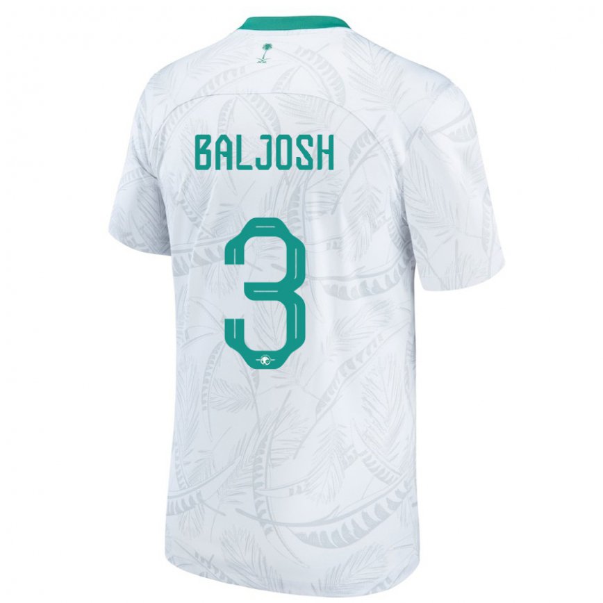 Niño Camiseta Arabia Saudita Turki Baljosh #3 Blanco 1ª Equipación 22-24 Argentina