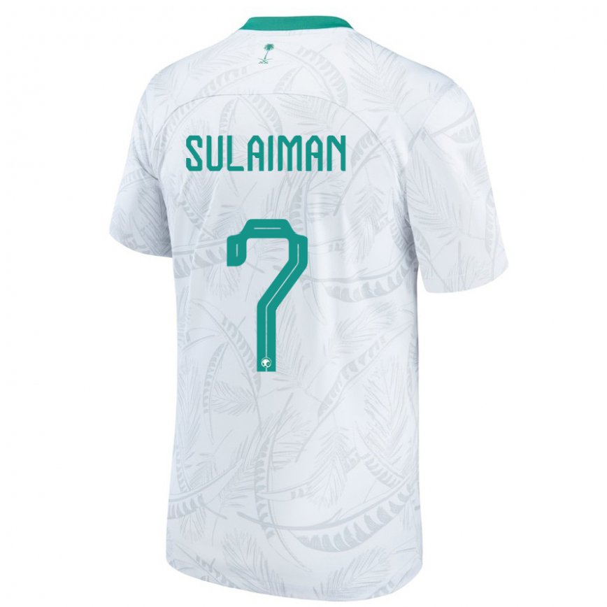 Niño Camiseta Arabia Saudita Mohammed Sulaiman #7 Blanco 1ª Equipación 22-24 Argentina