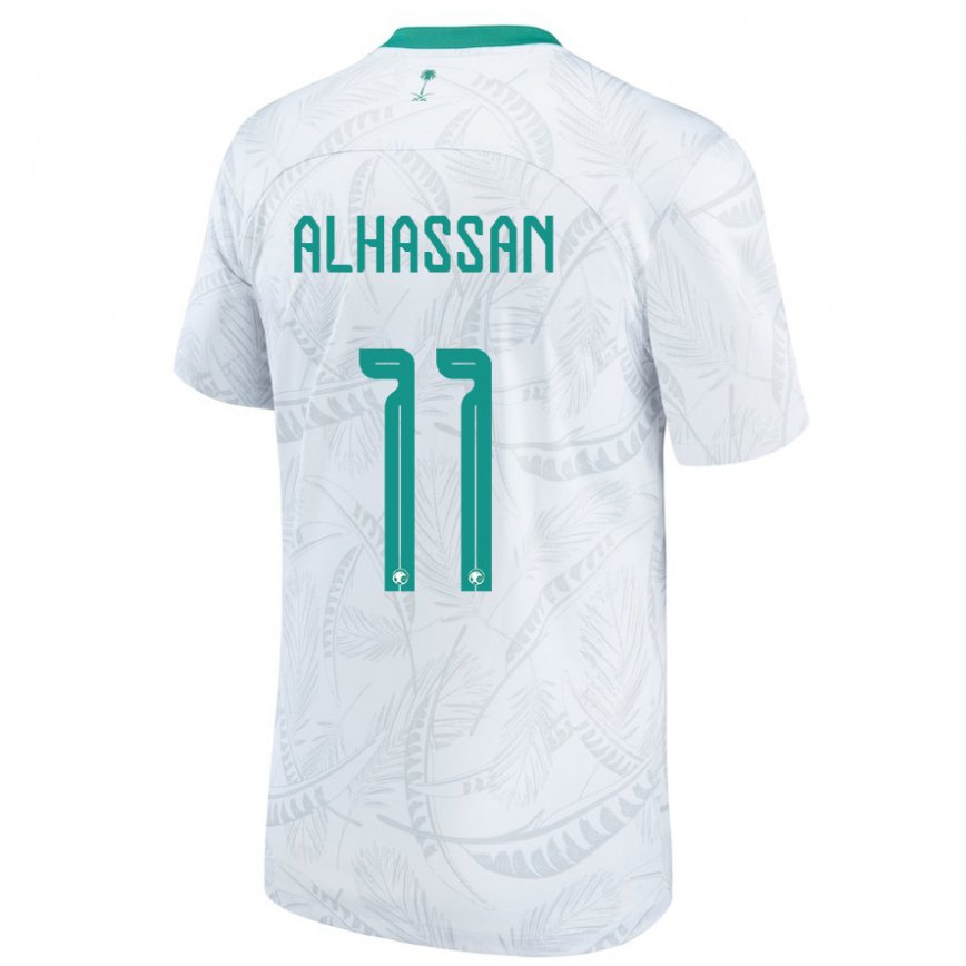 Niño Camiseta Arabia Saudita Abbas Alhassan #11 Blanco 1ª Equipación 22-24 Argentina