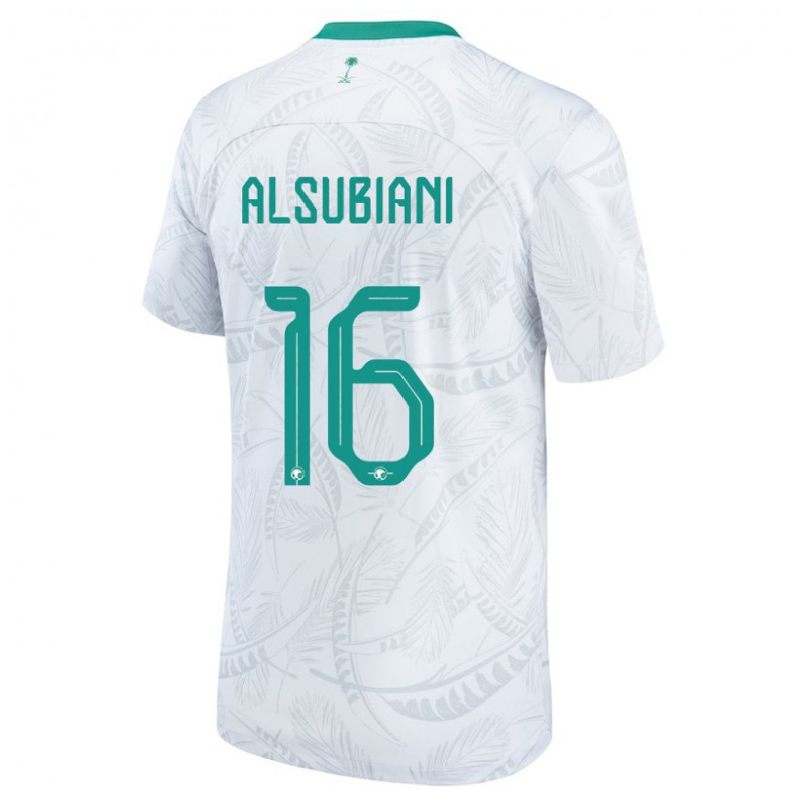 Niño Camiseta Arabia Saudita Faisal Alsubiani #16 Blanco 1ª Equipación 22-24 Argentina