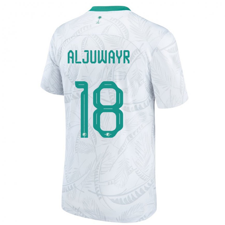 Niño Camiseta Arabia Saudita Musab Aljuwayr #18 Blanco 1ª Equipación 22-24 Argentina