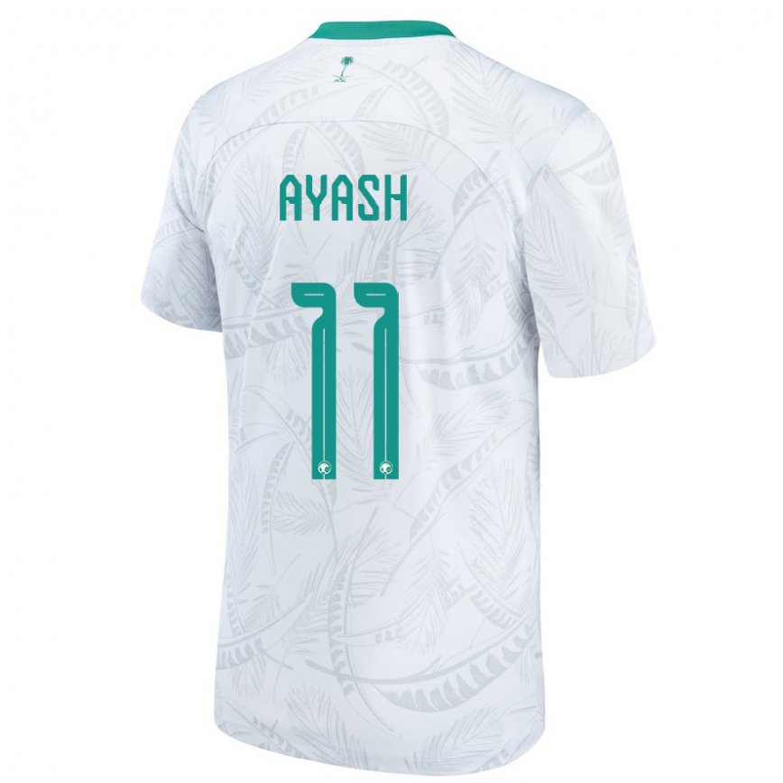 Niño Camiseta Arabia Saudita Ziyad Ayash #11 Blanco 1ª Equipación 22-24 Argentina