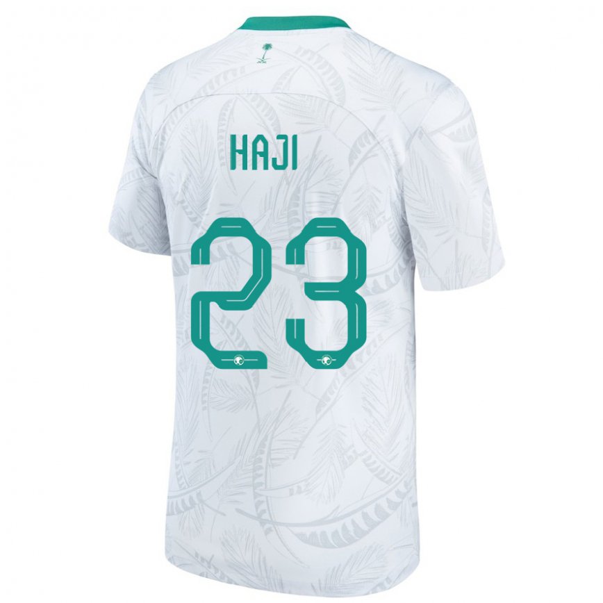 Niño Camiseta Arabia Saudita Talal Haji #23 Blanco 1ª Equipación 22-24 Argentina