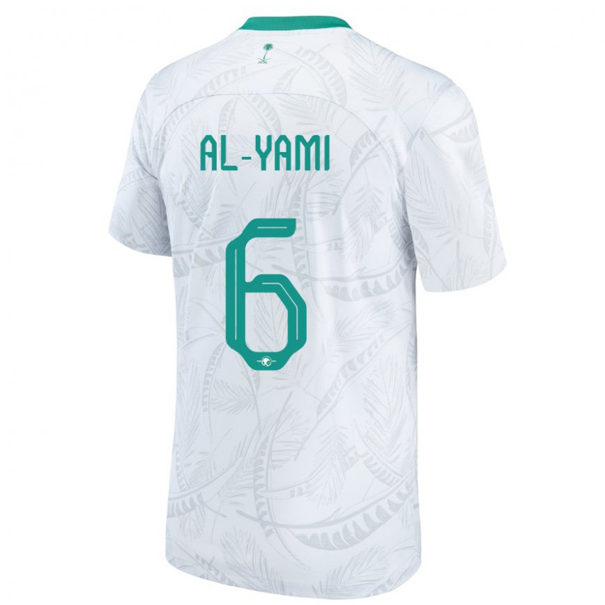 Niño Camiseta Arabia Saudita Mohammed Al Yami #6 Blanco 1ª Equipación 22-24 Argentina