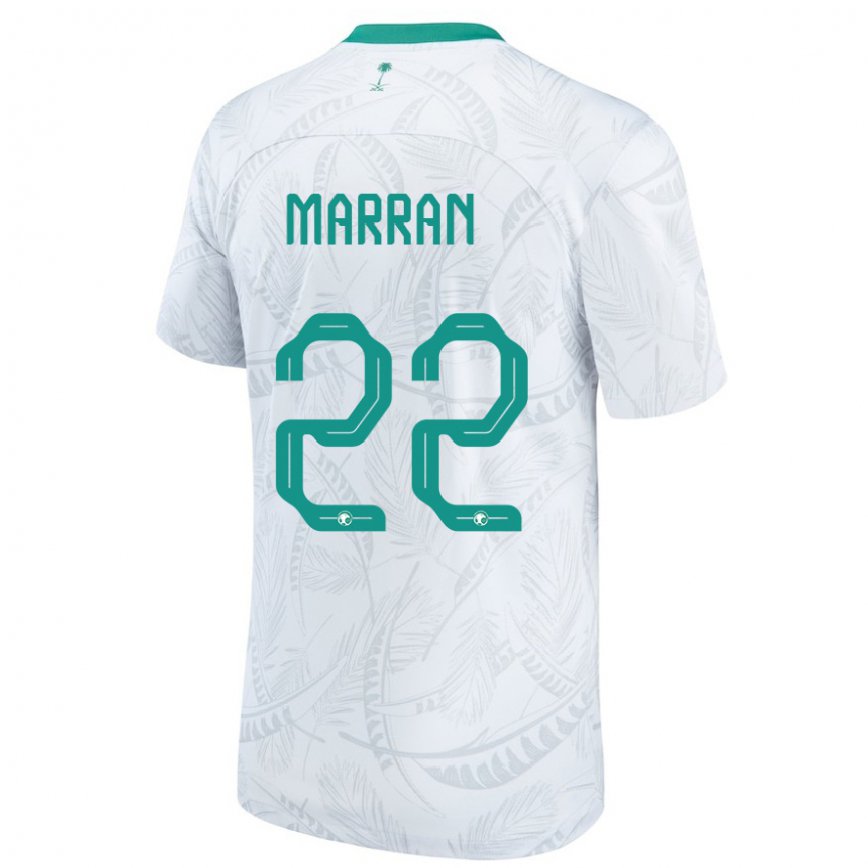 Niño Camiseta Arabia Saudita Mohammed Marran #22 Blanco 1ª Equipación 22-24 Argentina