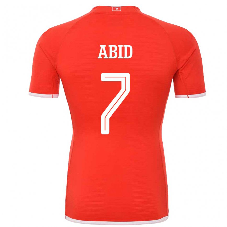 Niño Camiseta Túnez Aziz Abid #7 Rojo 1ª Equipación 22-24 Argentina