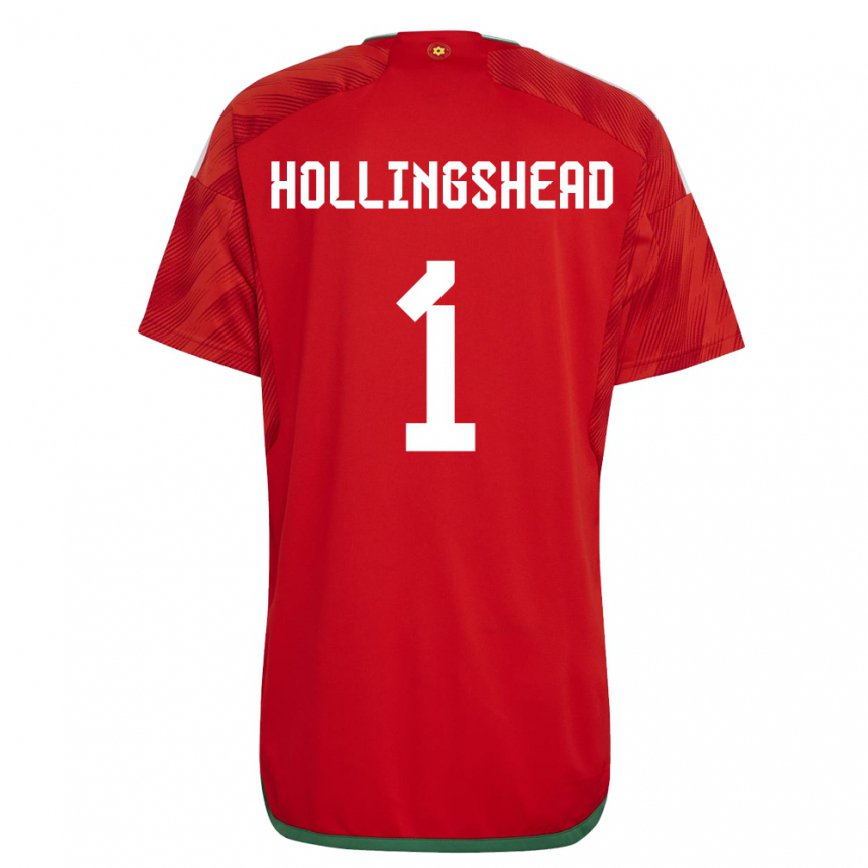 Niño Camiseta Gales Ronnie Hollingshead #1 Rojo 1ª Equipación 22-24 Argentina