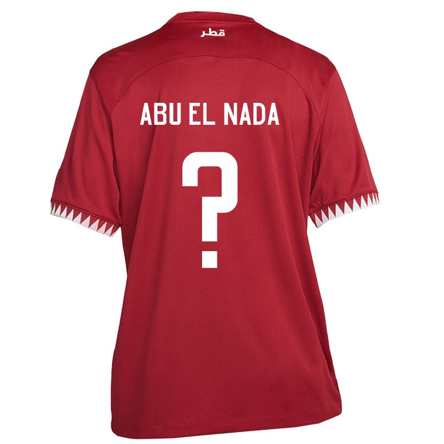 Niño Camiseta Catar Mahmoud Abu El Nada #0 Granate 1ª Equipación 22-24 Argentina