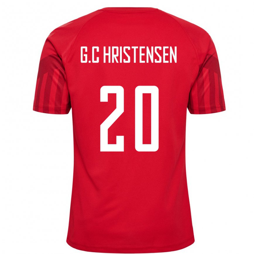 Niño Camiseta Dinamarca Gustav Christensen #20 Rojo 1ª Equipación 22-24 Argentina