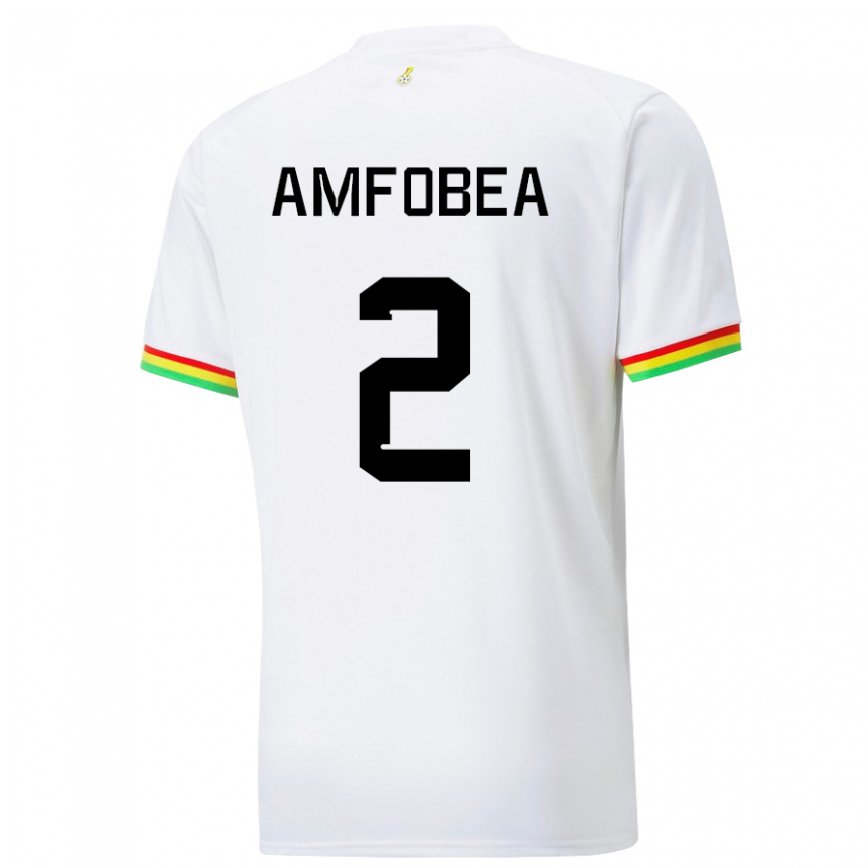 Niño Camiseta Ghana Gladys Amfobea #2 Blanco 1ª Equipación 22-24 Argentina