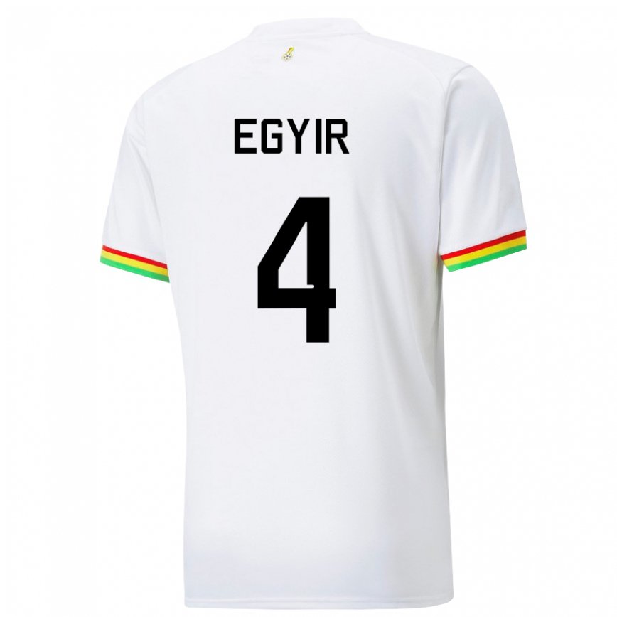 Niño Camiseta Ghana Janet Egyir #4 Blanco 1ª Equipación 22-24 Argentina