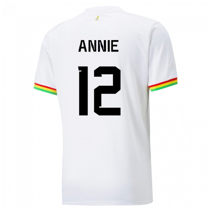 Niño Camiseta Ghana Henrietta Annie #12 Blanco 1ª Equipación 22-24 Argentina