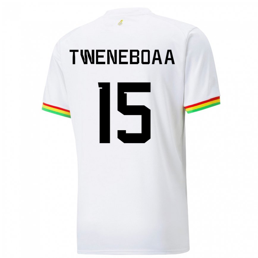 Niño Camiseta Ghana Justice Tweneboaa #15 Blanco 1ª Equipación 22-24 Argentina