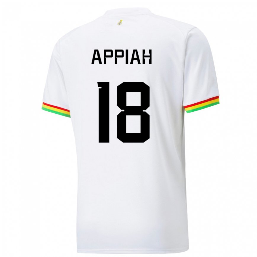 Niño Camiseta Ghana Veronica Appiah #18 Blanco 1ª Equipación 22-24 Argentina