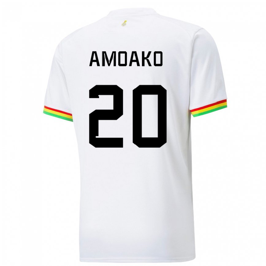 Niño Camiseta Ghana Linda Amoako #20 Blanco 1ª Equipación 22-24 Argentina