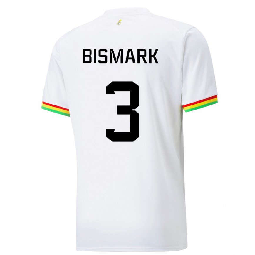 Niño Camiseta Ghana Anim Bismark #3 Blanco 1ª Equipación 22-24 Argentina