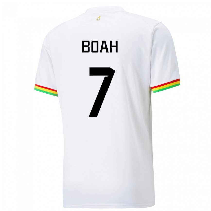 Niño Camiseta Ghana Collins Boah #7 Blanco 1ª Equipación 22-24 Argentina