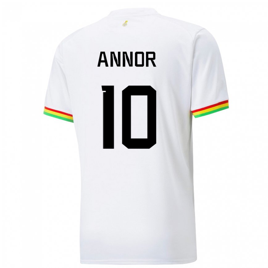 Niño Camiseta Ghana Emmanuel Annor #10 Blanco 1ª Equipación 22-24 Argentina