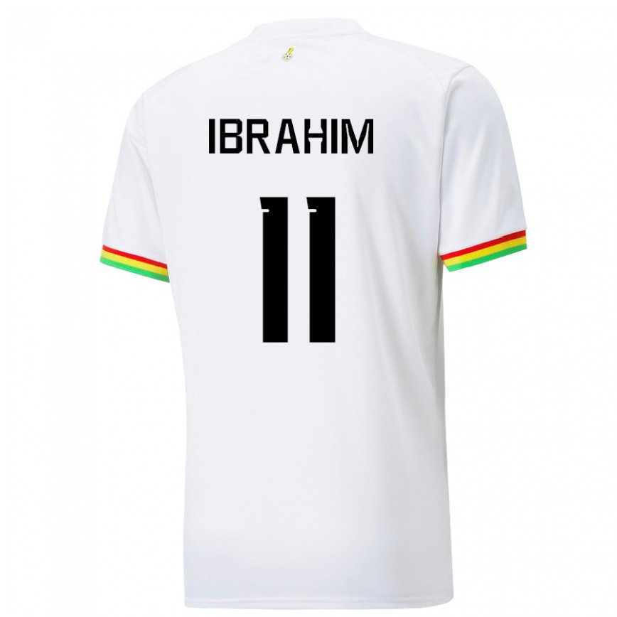 Niño Camiseta Ghana Zubairu Ibrahim #11 Blanco 1ª Equipación 22-24 Argentina