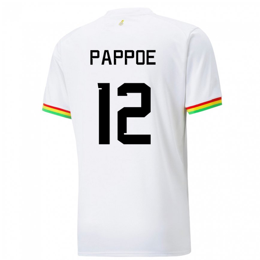 Niño Camiseta Ghana Isaac Pappoe #12 Blanco 1ª Equipación 22-24 Argentina