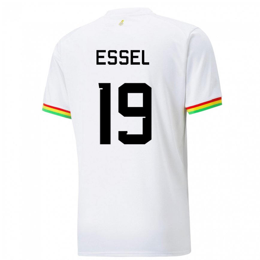 Niño Camiseta Ghana Aaron Essel #19 Blanco 1ª Equipación 22-24 Argentina