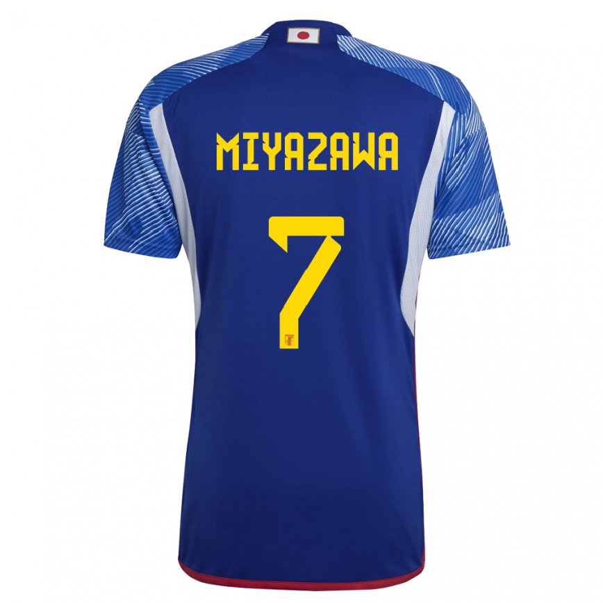 Niño Camiseta Japón Hinata Miyazawa #7 Azul Real 1ª Equipación 22-24 Argentina