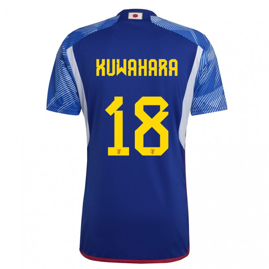 Niño Camiseta Japón Rikuto Kuwahara #18 Azul Real 1ª Equipación 22-24 Argentina