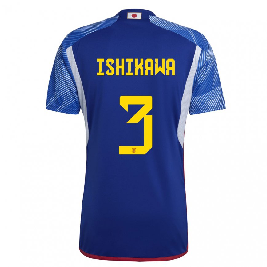 Niño Camiseta Japón Seita Ishikawa #3 Azul Real 1ª Equipación 22-24 Argentina