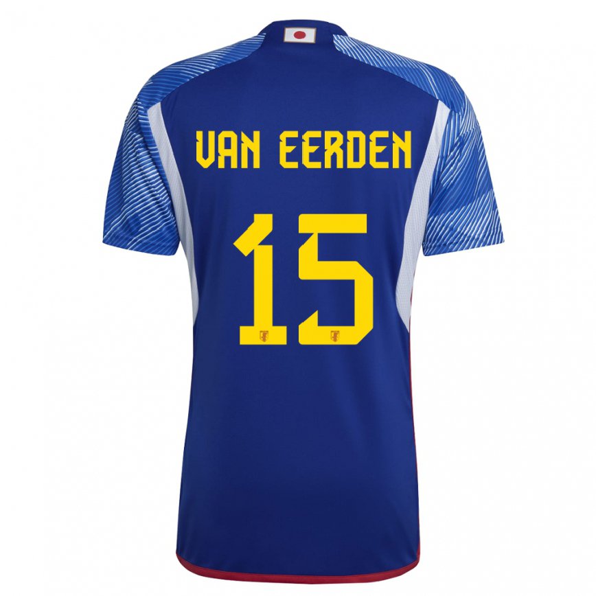 Niño Camiseta Japón Shawn Van Eerden #15 Azul Real 1ª Equipación 22-24 Argentina