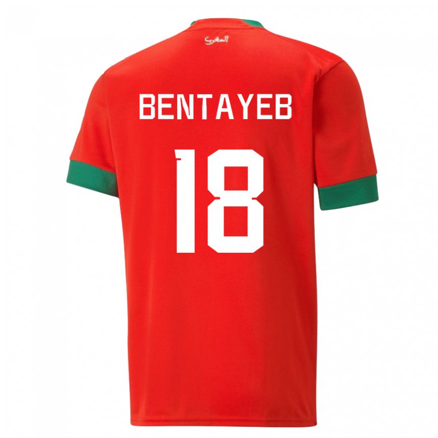 Niño Camiseta Marruecos Tawfik Bentayeb #18 Rojo 1ª Equipación 22-24 Argentina