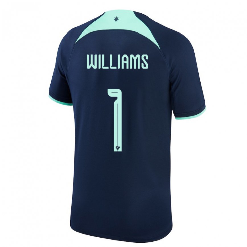 Niño Camiseta Australia Lydia Williams #1 Azul Oscuro 2ª Equipación 22-24 Argentina