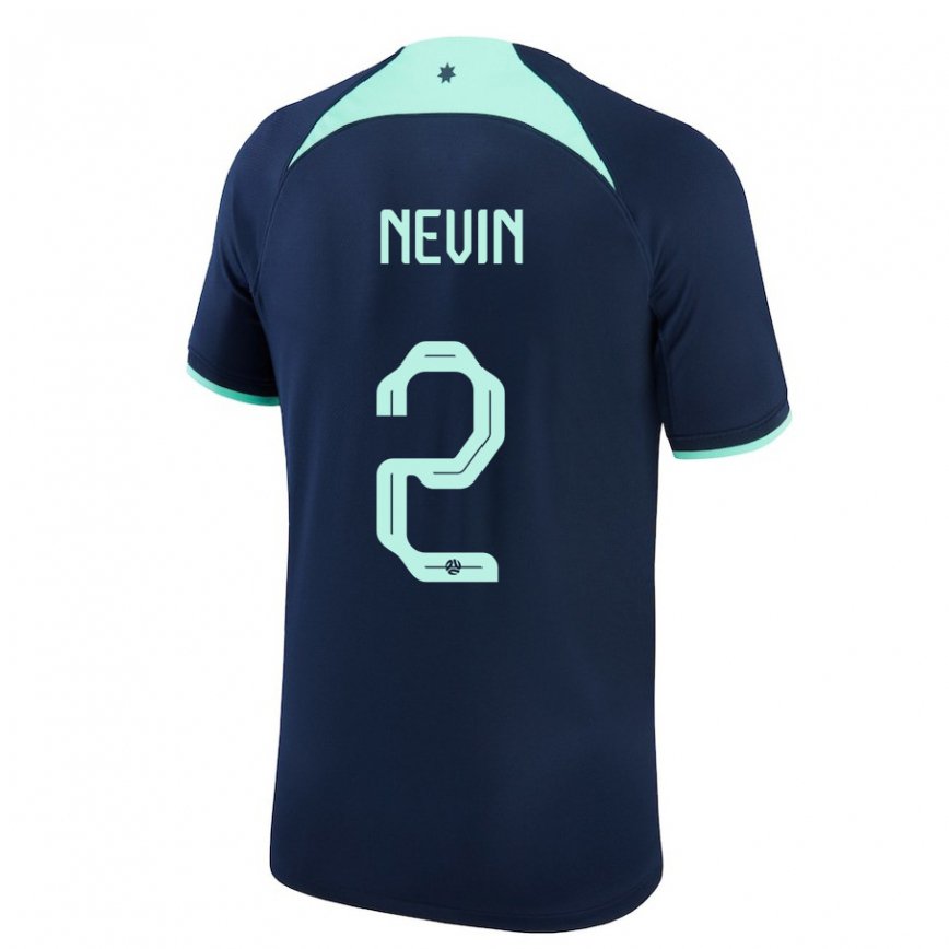 Niño Camiseta Australia Courtney Nevin #2 Azul Oscuro 2ª Equipación 22-24 Argentina