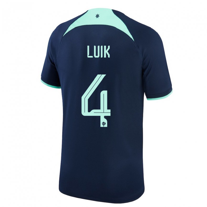 Niño Camiseta Australia Aivi Luik #4 Azul Oscuro 2ª Equipación 22-24 Argentina