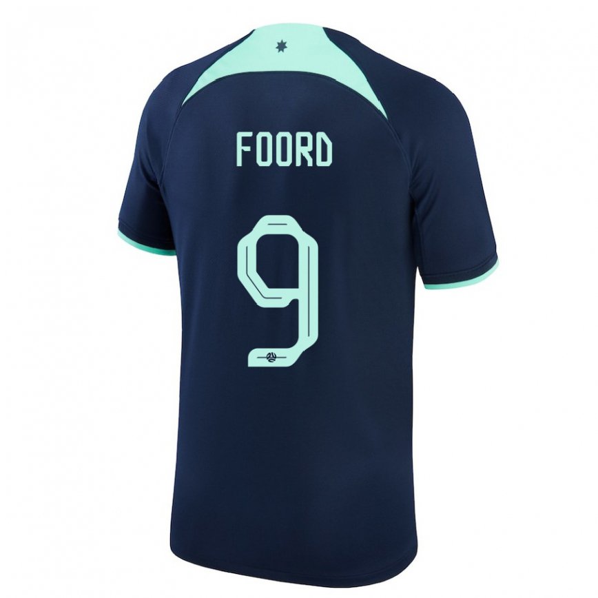 Niño Camiseta Australia Caitlin Foord #9 Azul Oscuro 2ª Equipación 22-24 Argentina