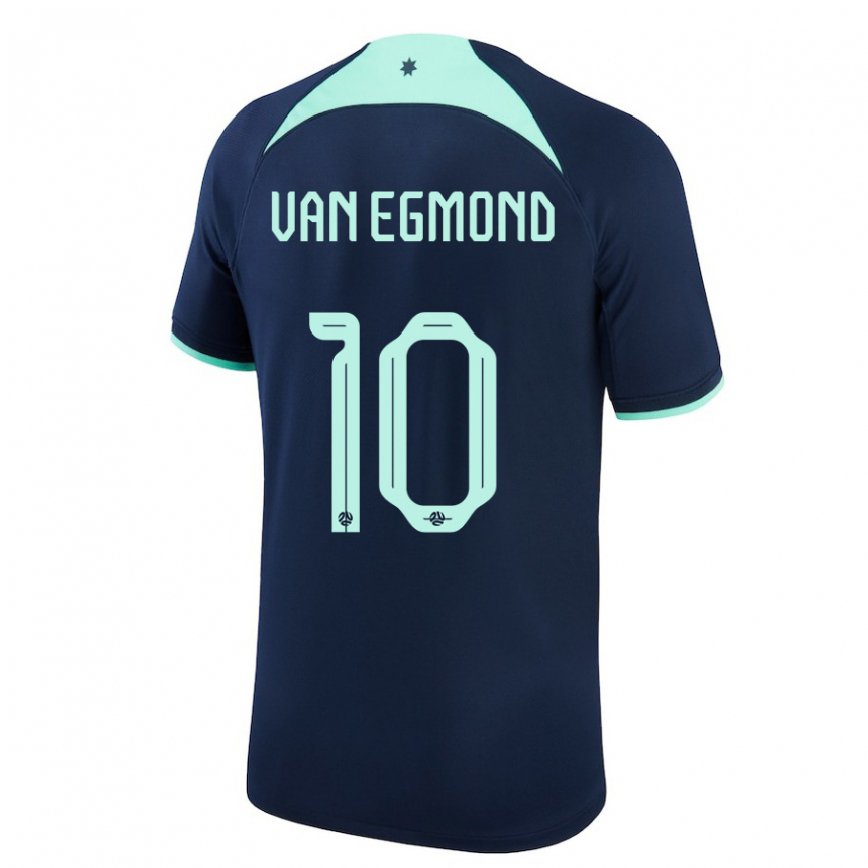 Niño Camiseta Australia Emily Van Egmond #10 Azul Oscuro 2ª Equipación 22-24 Argentina