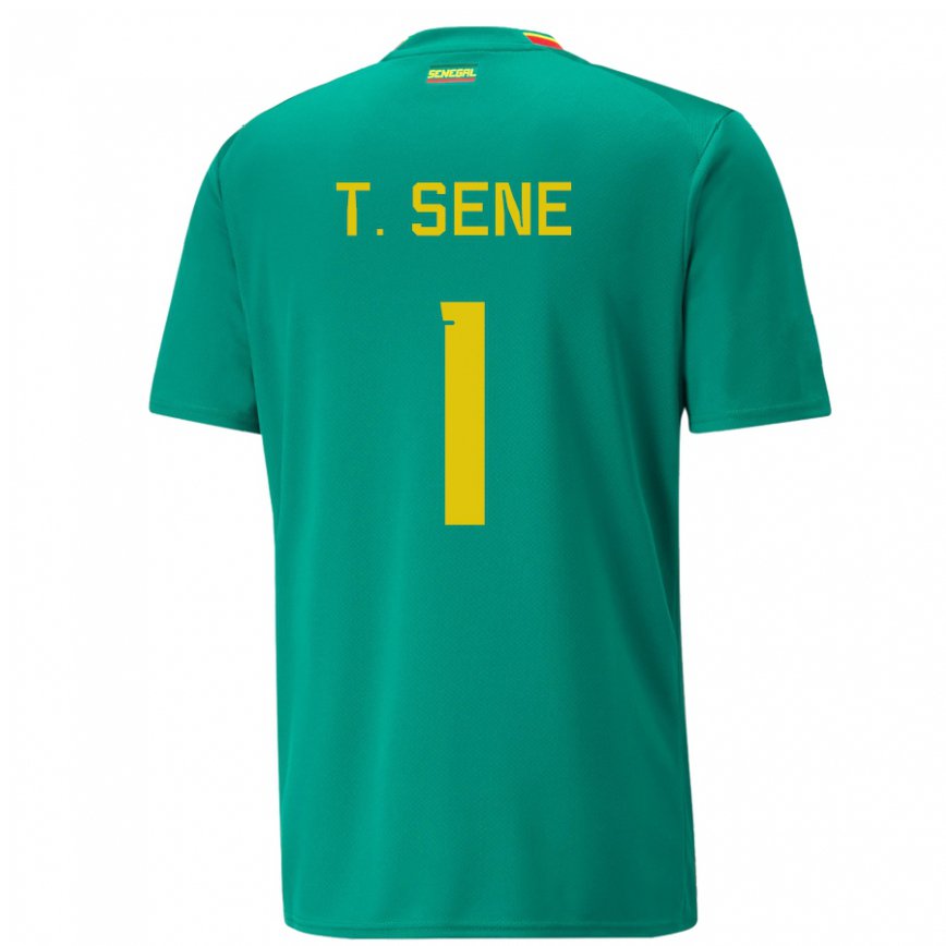 Niño Camiseta Senegal Thiaba Gueye Sene #1 Verde 2ª Equipación 22-24 Argentina