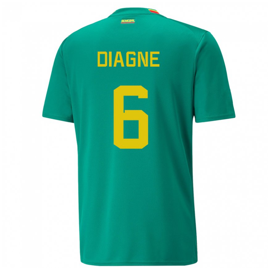 Niño Camiseta Senegal Edmee Diagne #6 Verde 2ª Equipación 22-24 Argentina