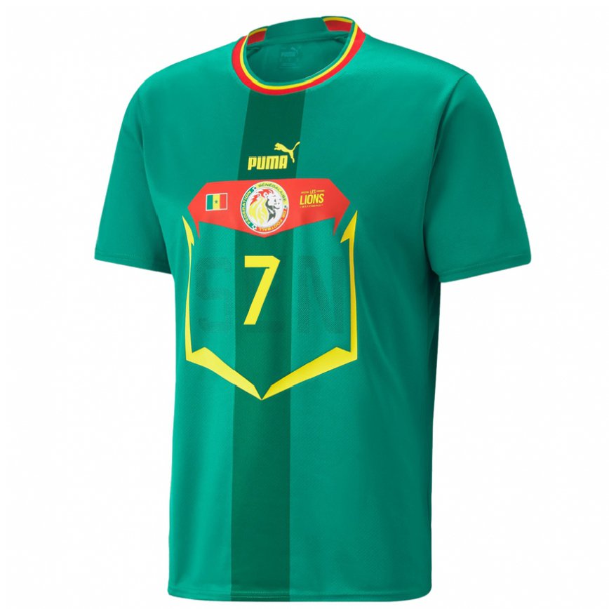 Niño Camiseta Senegal Mama Diop #7 Verde 2ª Equipación 22-24 Argentina