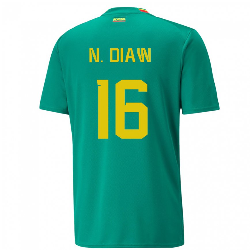 Niño Camiseta Senegal Ndeye Meissa Diaw #16 Verde 2ª Equipación 22-24 Argentina