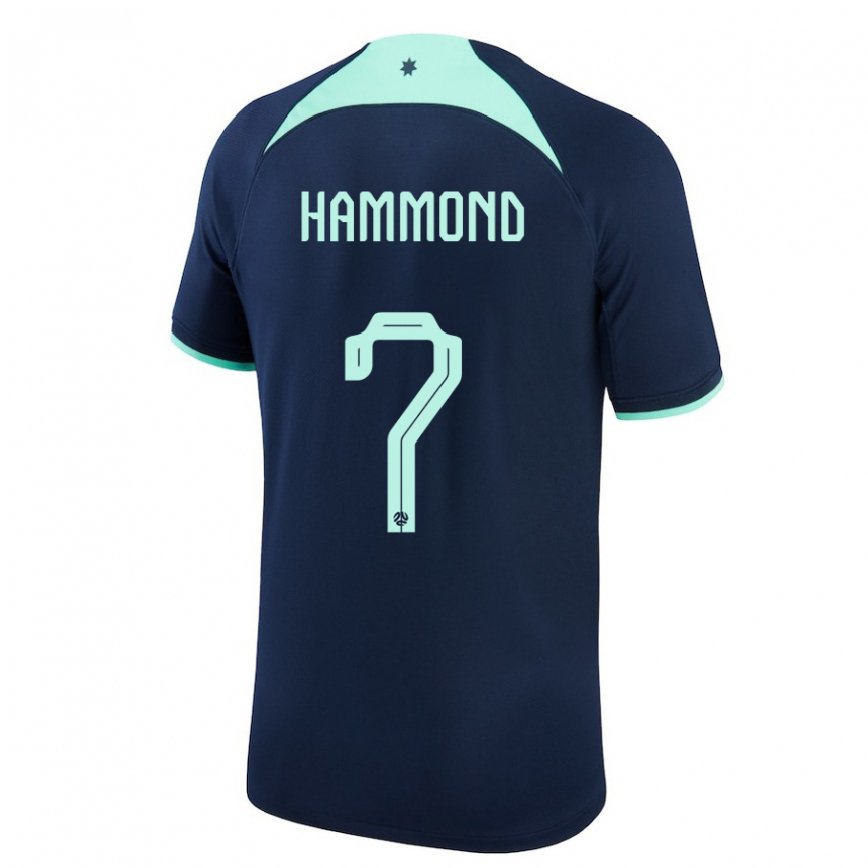 Niño Camiseta Australia Tristan Hammond #7 Azul Oscuro 2ª Equipación 22-24 Argentina