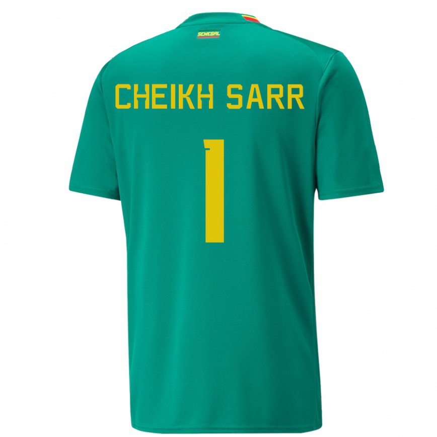 Niño Camiseta Senegal Cheikh Sarr #1 Verde 2ª Equipación 22-24 Argentina