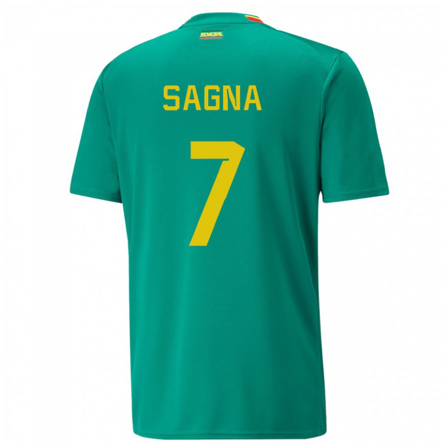 Niño Camiseta Senegal Amadou Sagna #7 Verde 2ª Equipación 22-24 Argentina