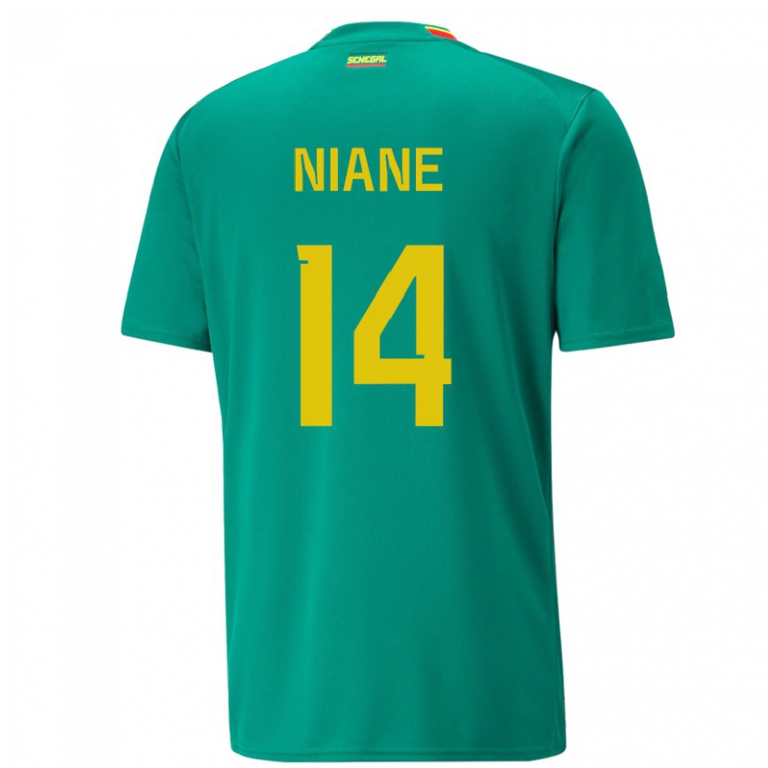 Niño Camiseta Senegal Ibrahima Niane #14 Verde 2ª Equipación 22-24 Argentina