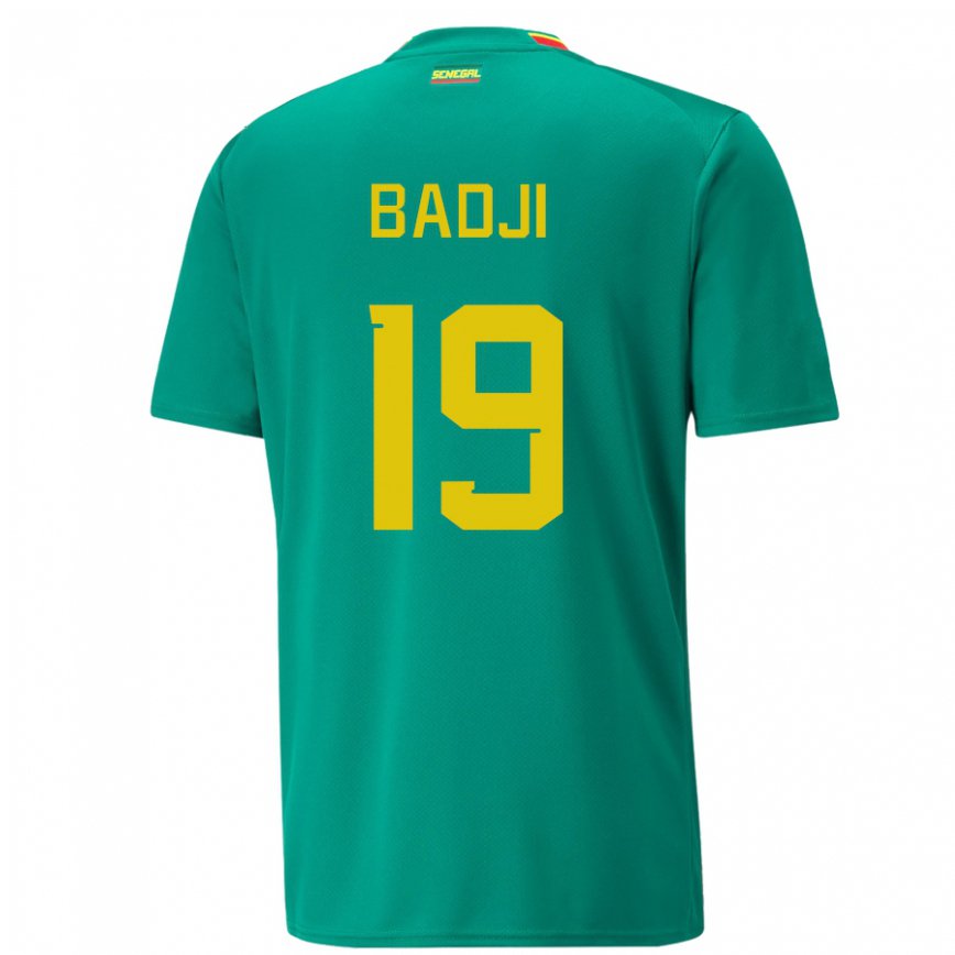 Niño Camiseta Senegal Youssouph Badji #19 Verde 2ª Equipación 22-24 Argentina